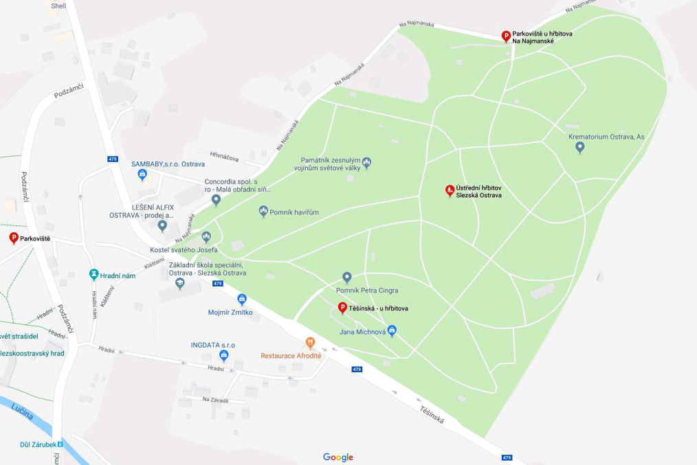 Parkoviště hřbitov a krematorium Ostrava